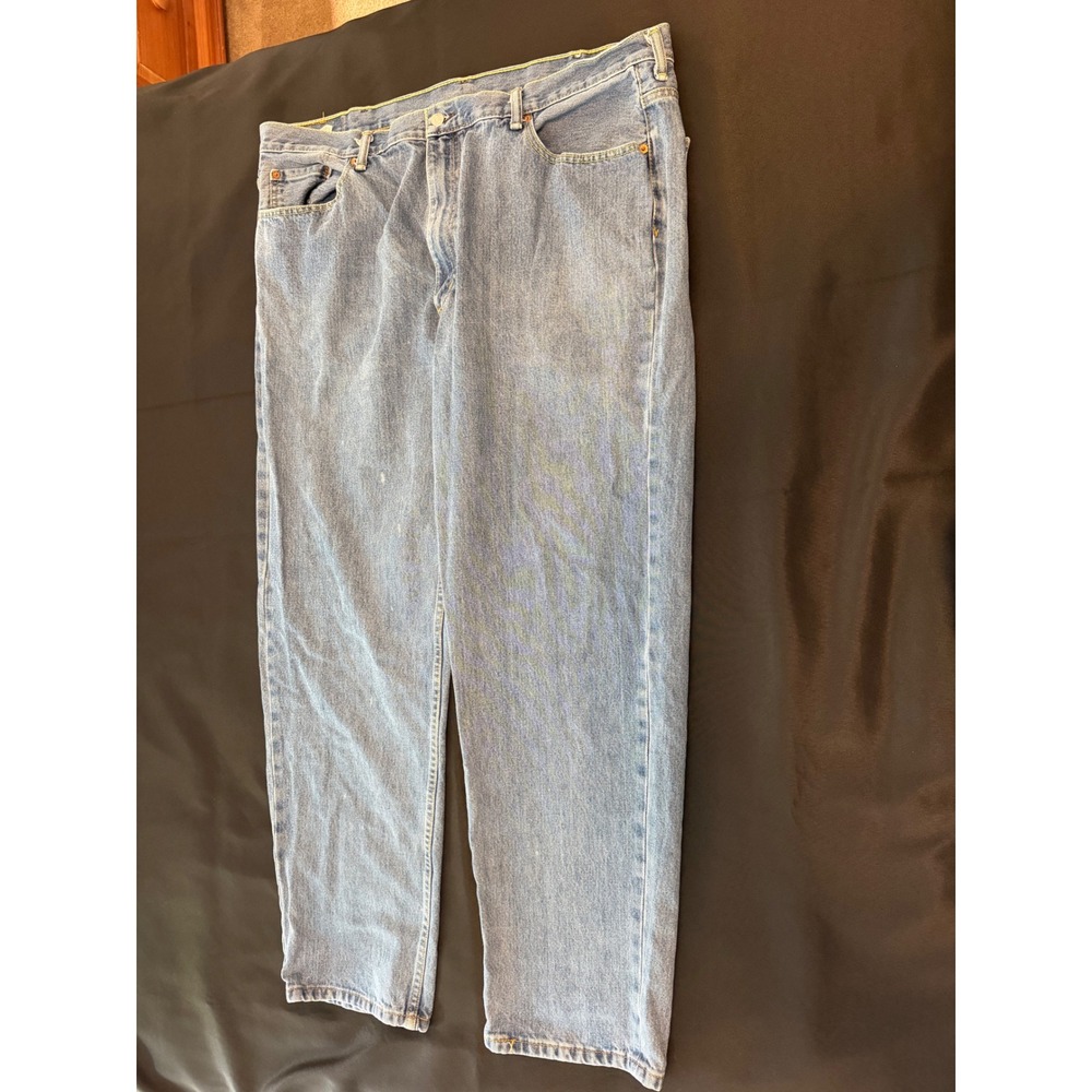 Levi's 550 Relaxed Fit Tapered Leg Light Wash Denim Jeans Mens 40x31